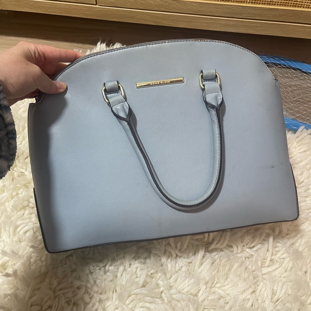 Anne Klein Blue Satchel Dome-Shaped Handbag